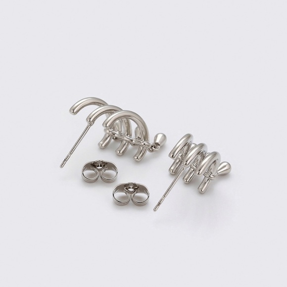 Dangle Drop Earrings | Platinum Plated | Luxury Jewelry - Picture 7 of 10